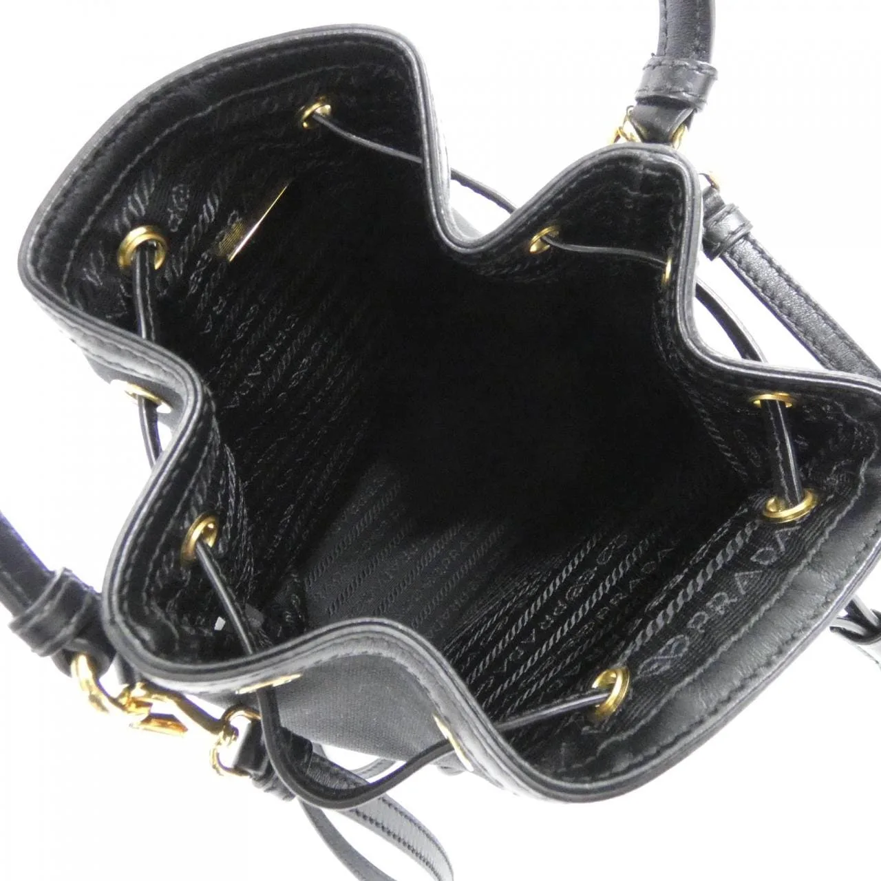 PRADA 1BH038 Handbag 黑色 中古品A - 縮圖 9
