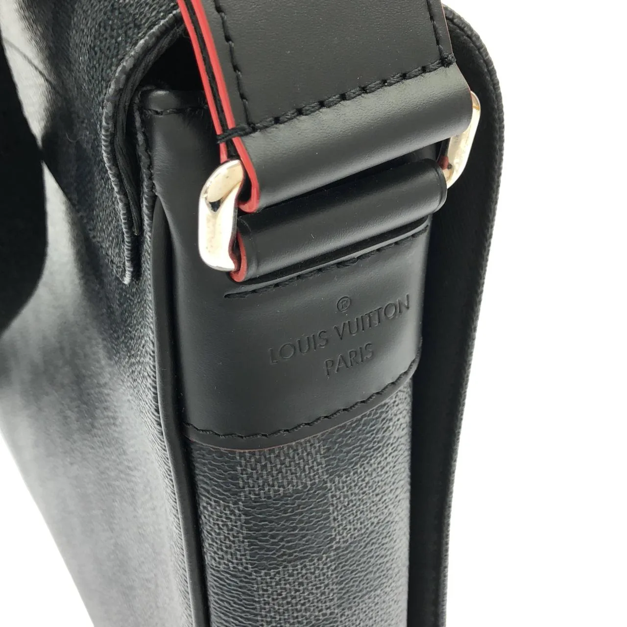 LOUIS VUITTON District N40040 肩背包 Damier 黑色 Damier 中古品A - 縮圖 5