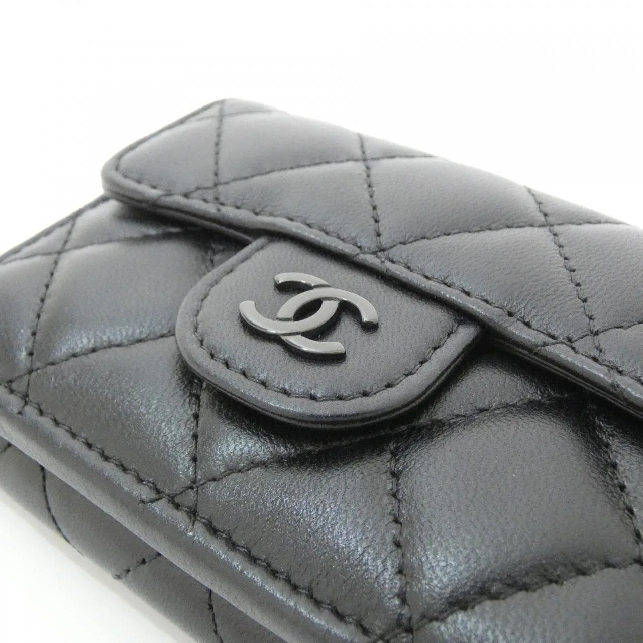CHANEL Timeless Classic AP0230 銀包 羊皮 黑色 羊皮 中古品A - 縮圖 3