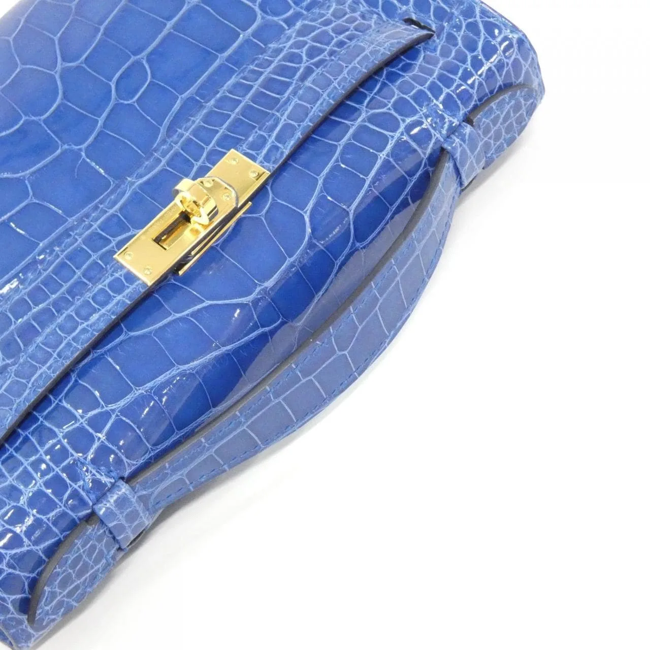 HERMES Kelly 053062CC Handbag Blue Rank A - Thumbnail 4
