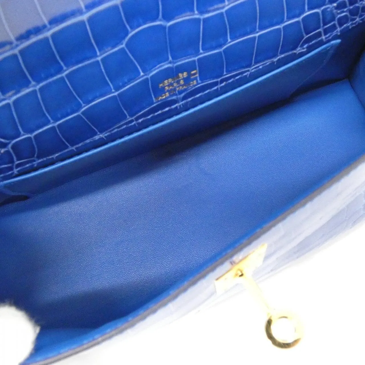 HERMES Kelly 053062CC Handbag Blue Rank A - Thumbnail 6