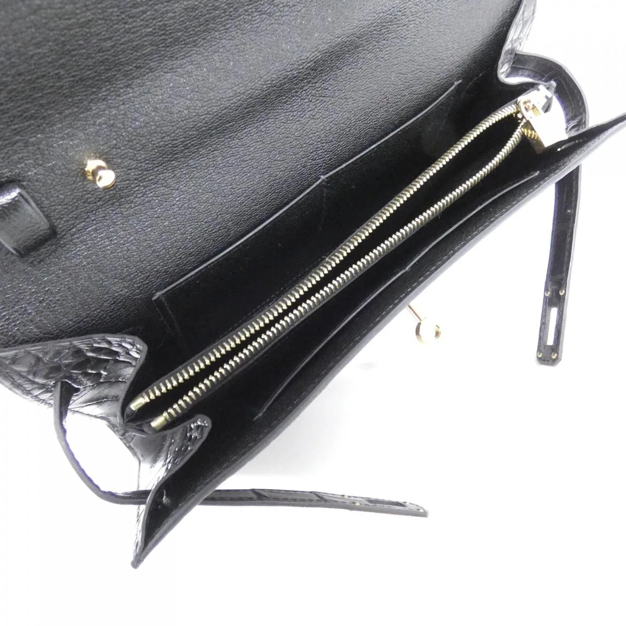 HERMES Kelly 080257CC Wallet Black Rank A - Thumbnail 9