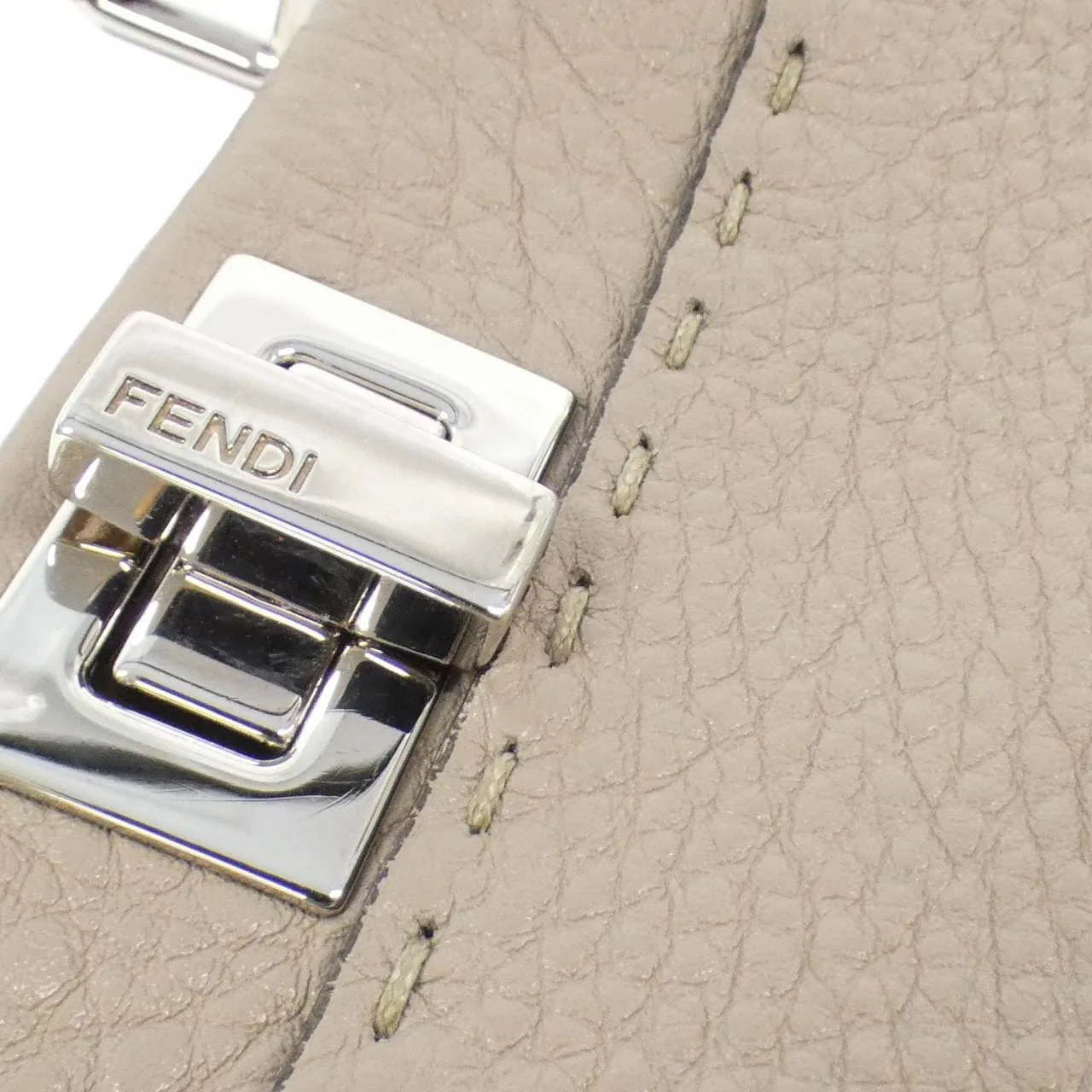FENDI Peekaboo 8BN244 N8K Handbag Python 黑色 蟒蛇皮 中古品A - 縮圖 5