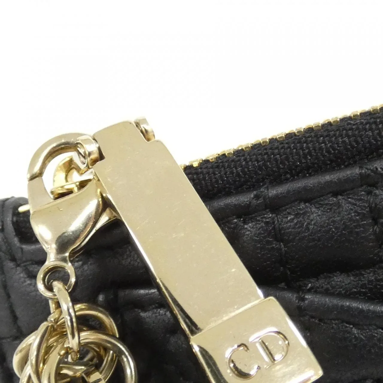 DIOR Lady Dior S0965ONMJ Coin Case Lambskin 黑色 羊皮 中古品A - 縮圖 4