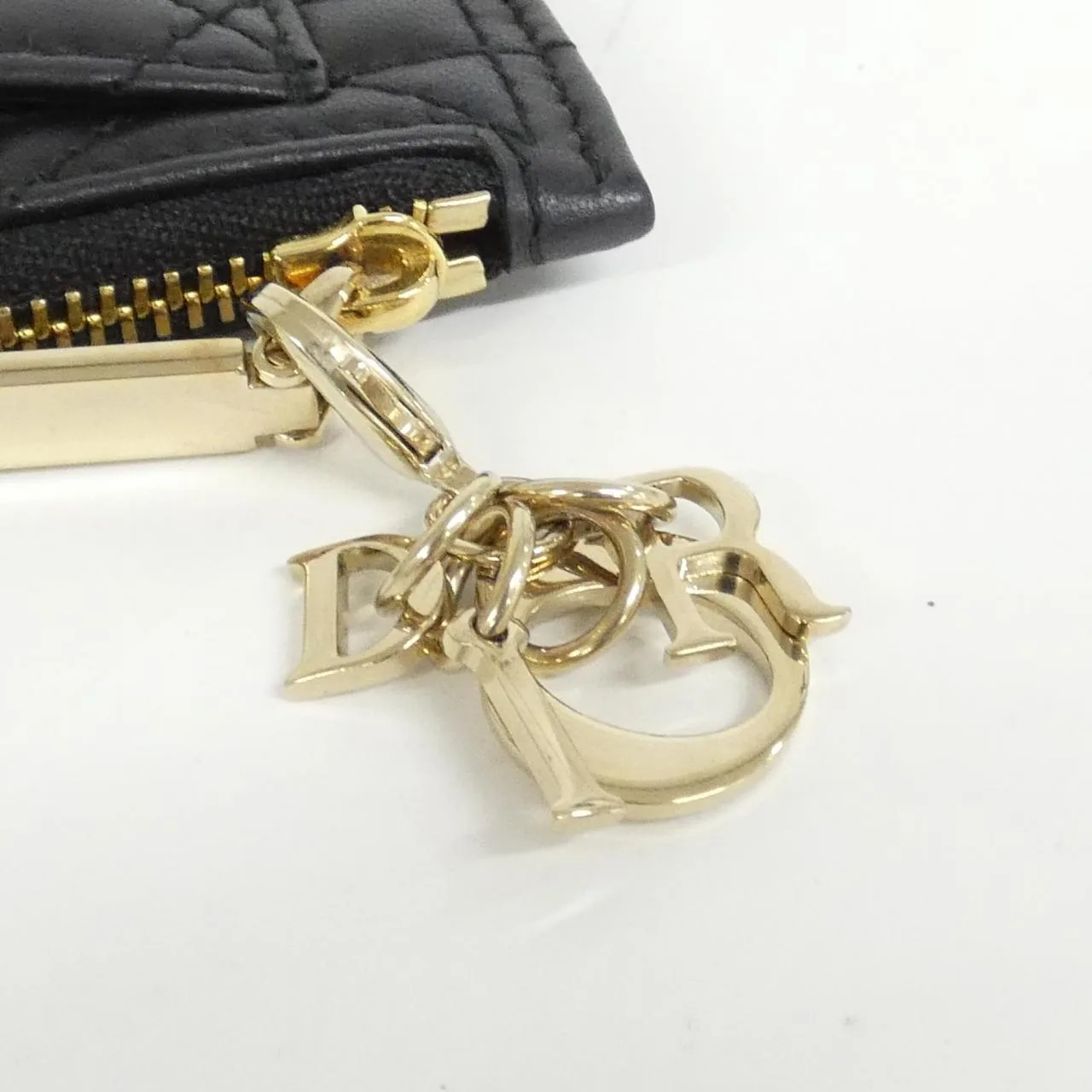 DIOR Lady Dior S0965ONMJ Coin Case Lambskin 黑色 羊皮 中古品A - 縮圖 5