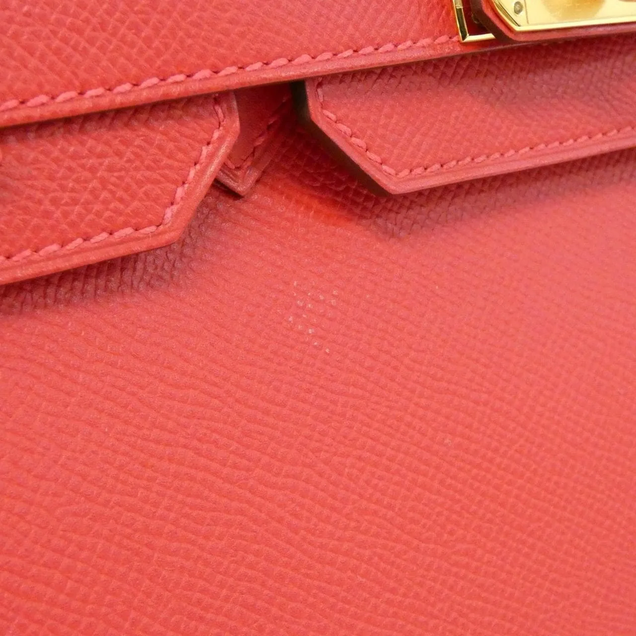 HERMES Birkin 041701CC Handbag Epsom Rouge Epsom Leather Rank A - Thumbnail 4
