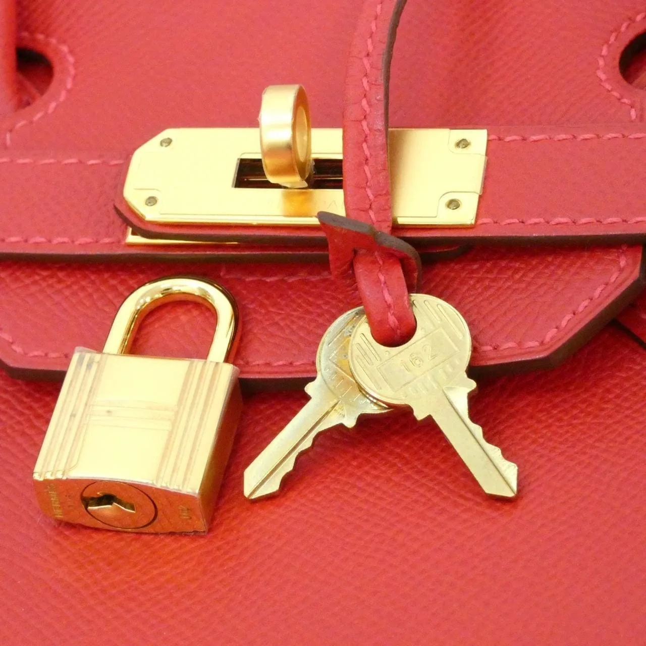 HERMES Birkin 041701CC Handbag Epsom Rouge Epsom Leather Rank A - Thumbnail 7