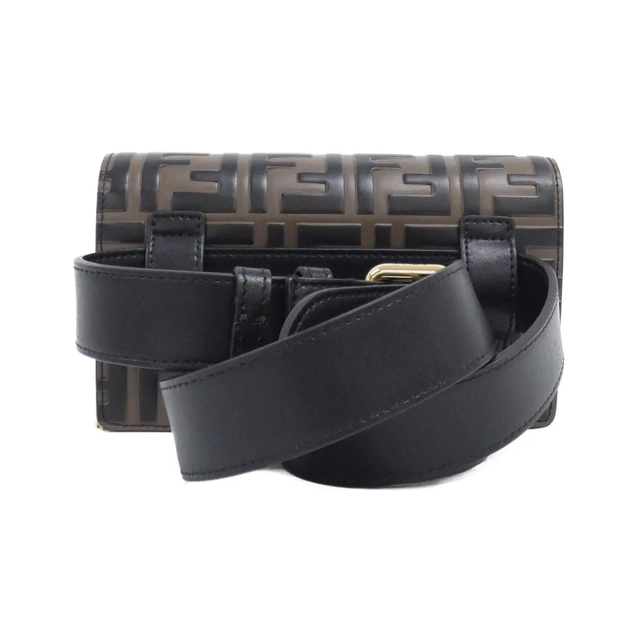 FENDI 8BM005 A3ZG Belt 黑色 中古品A - 縮圖 2