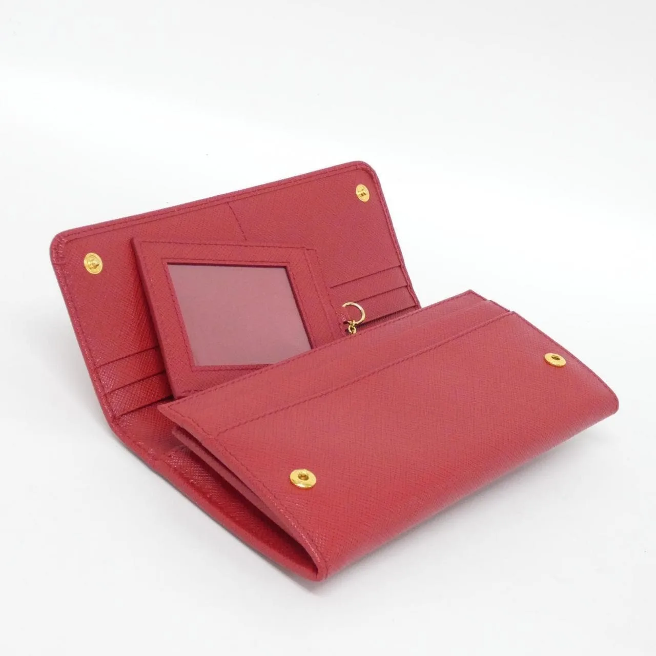 PRADA 1MH132 銀包 黑色 中古品A - 縮圖 5