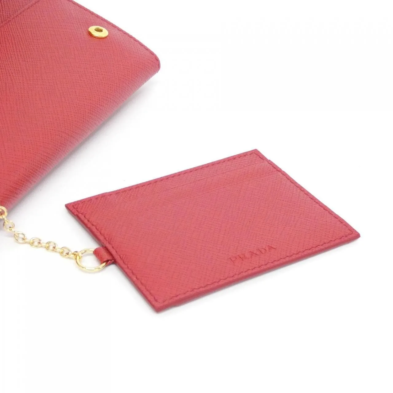 PRADA 1MH132 銀包 黑色 中古品A - 縮圖 6