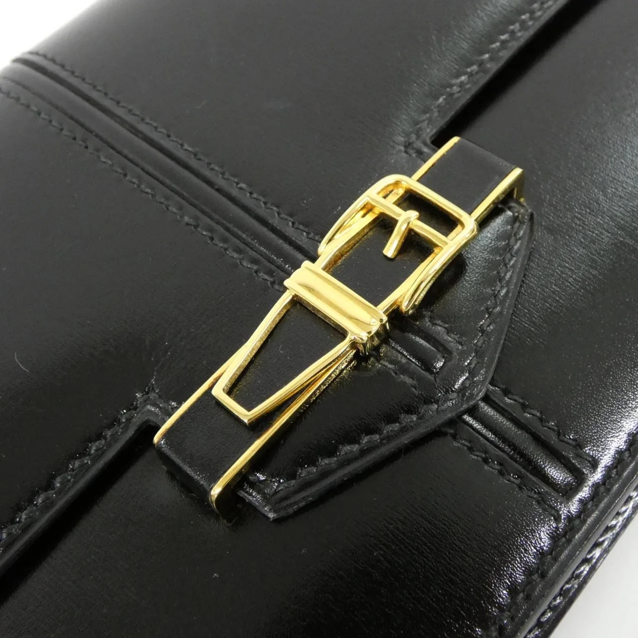 HERMES 手提包 Box Calf 黑色 Box 皮 中古品A - 縮圖 4