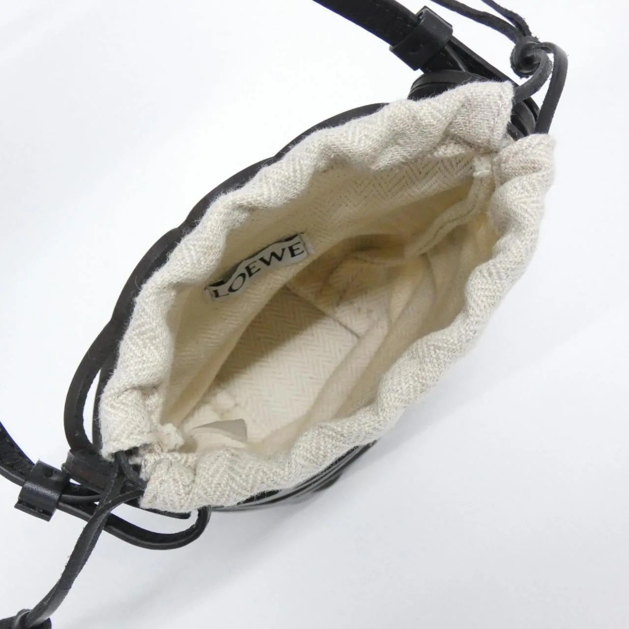 LOEWE C922Y62X02 Shoulder Lambskin 黑色 羊皮 中古品A - 縮圖 6