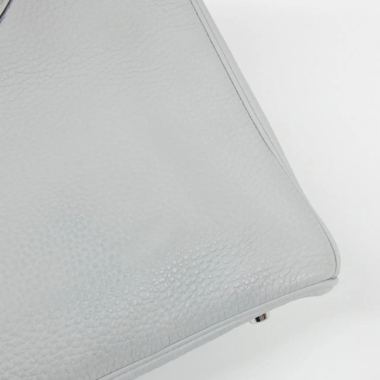 HERMES 030335CK Handbag Clemence Blue Clemence Leather - Thumbnail 4