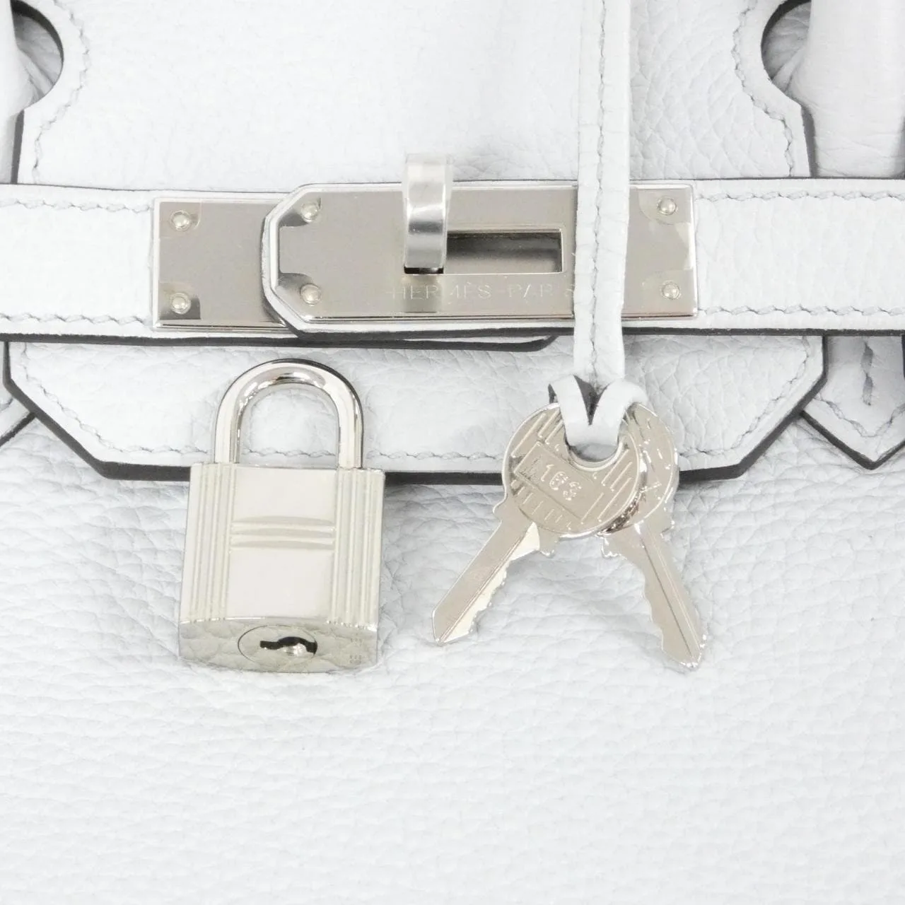 HERMES 030335CK Handbag Clemence Blue Clemence Leather - Thumbnail 7