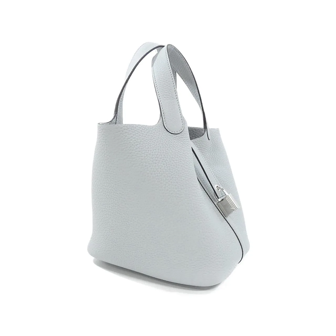 HERMES Picotin 056289CK Handbag Clemence Blue