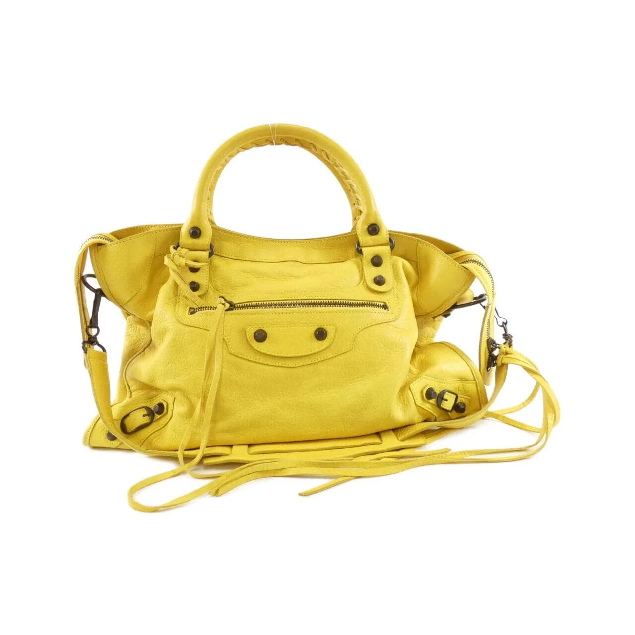 BALENCIAGA Le City 115748 D94JT Handbag Lambskin Black