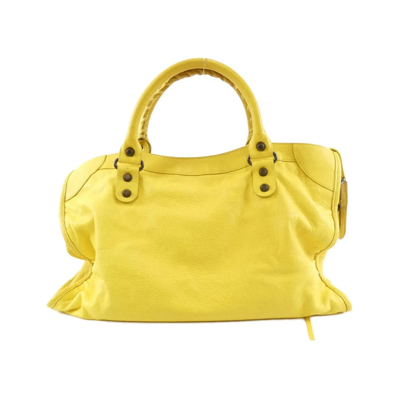 BALENCIAGA Le City 115748 D94JT Handbag Lambskin 黑色 羊皮 中古品A - 縮圖 2