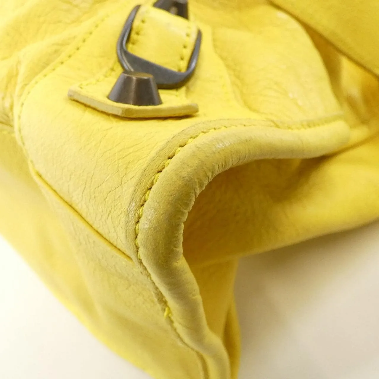 BALENCIAGA Le City 115748 D94JT Handbag Lambskin 黑色 羊皮 中古品A - 縮圖 4