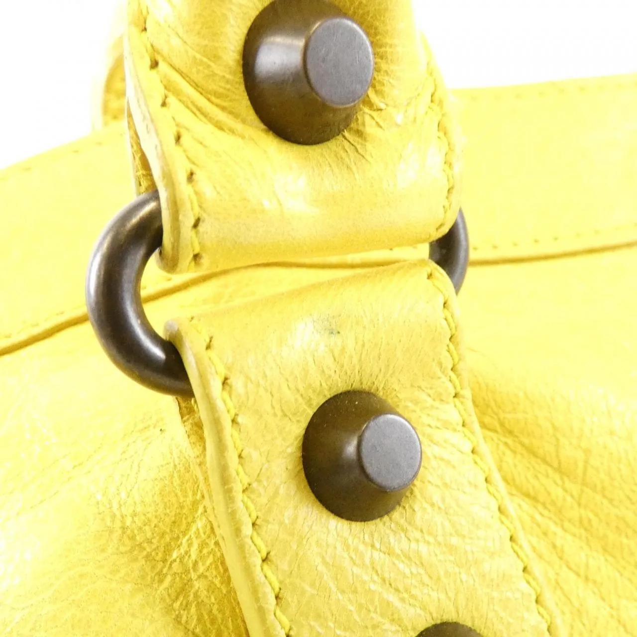 BALENCIAGA Le City 115748 D94JT Handbag Lambskin 黑色 羊皮 中古品A - 縮圖 6