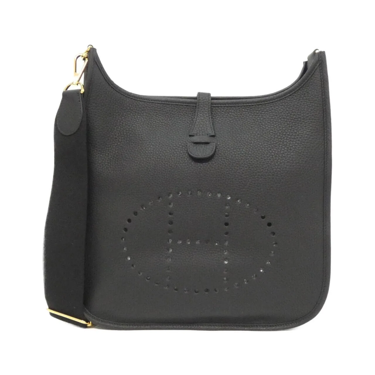 HERMES Evelyne 056277CC Shoulder Clemence Black