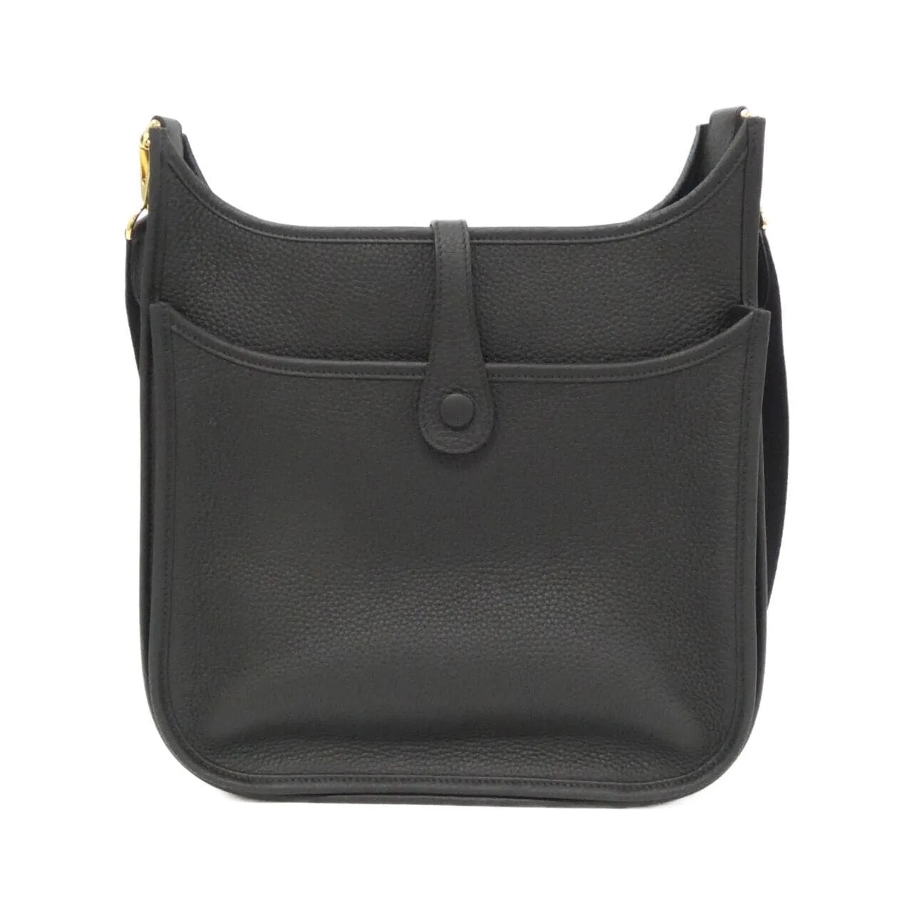 HERMES Evelyne 056277CC Shoulder Clemence Black Clemence Leather Rank A - Thumbnail 2