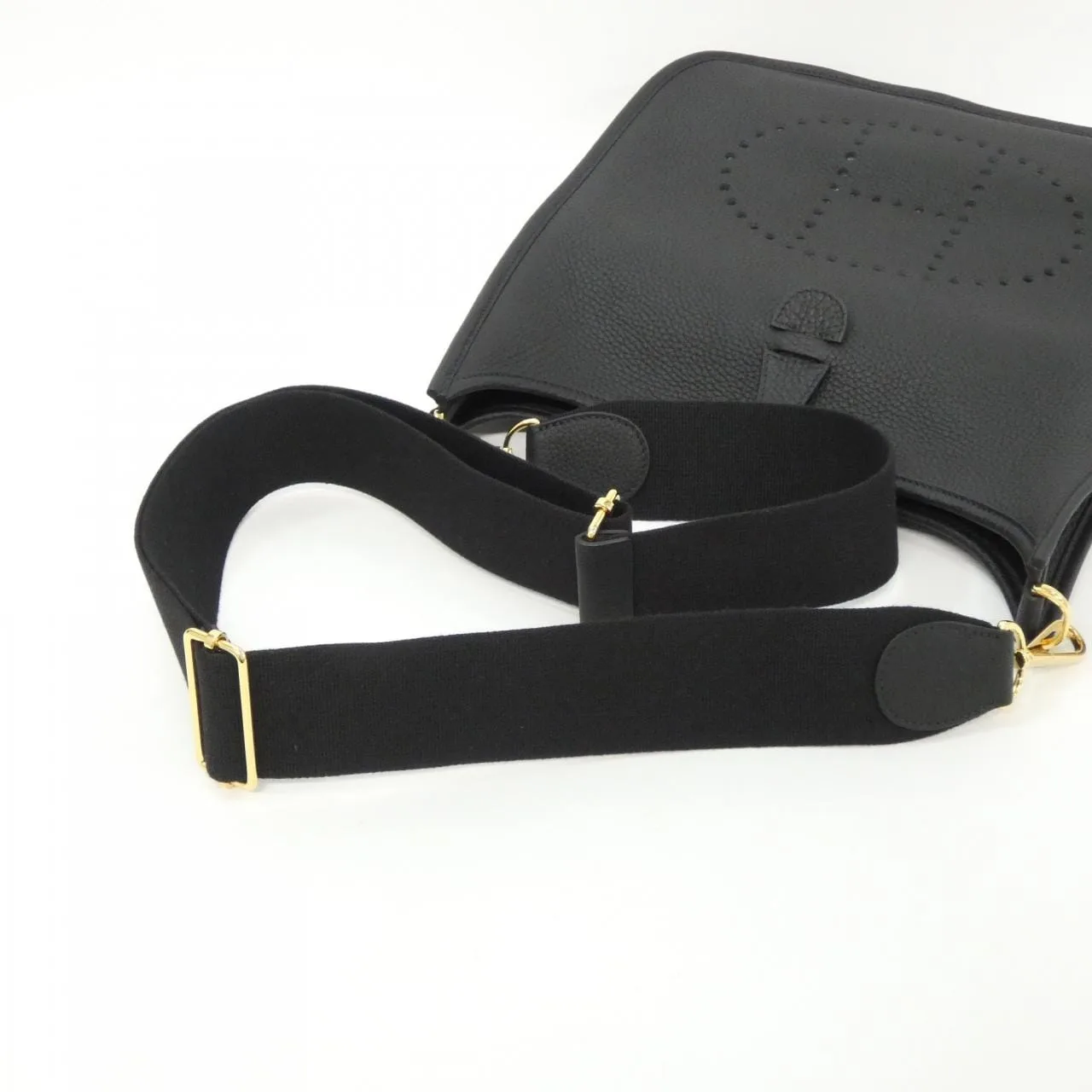 HERMES Evelyne 056277CC Shoulder Clemence Black Clemence Leather Rank A - Thumbnail 4