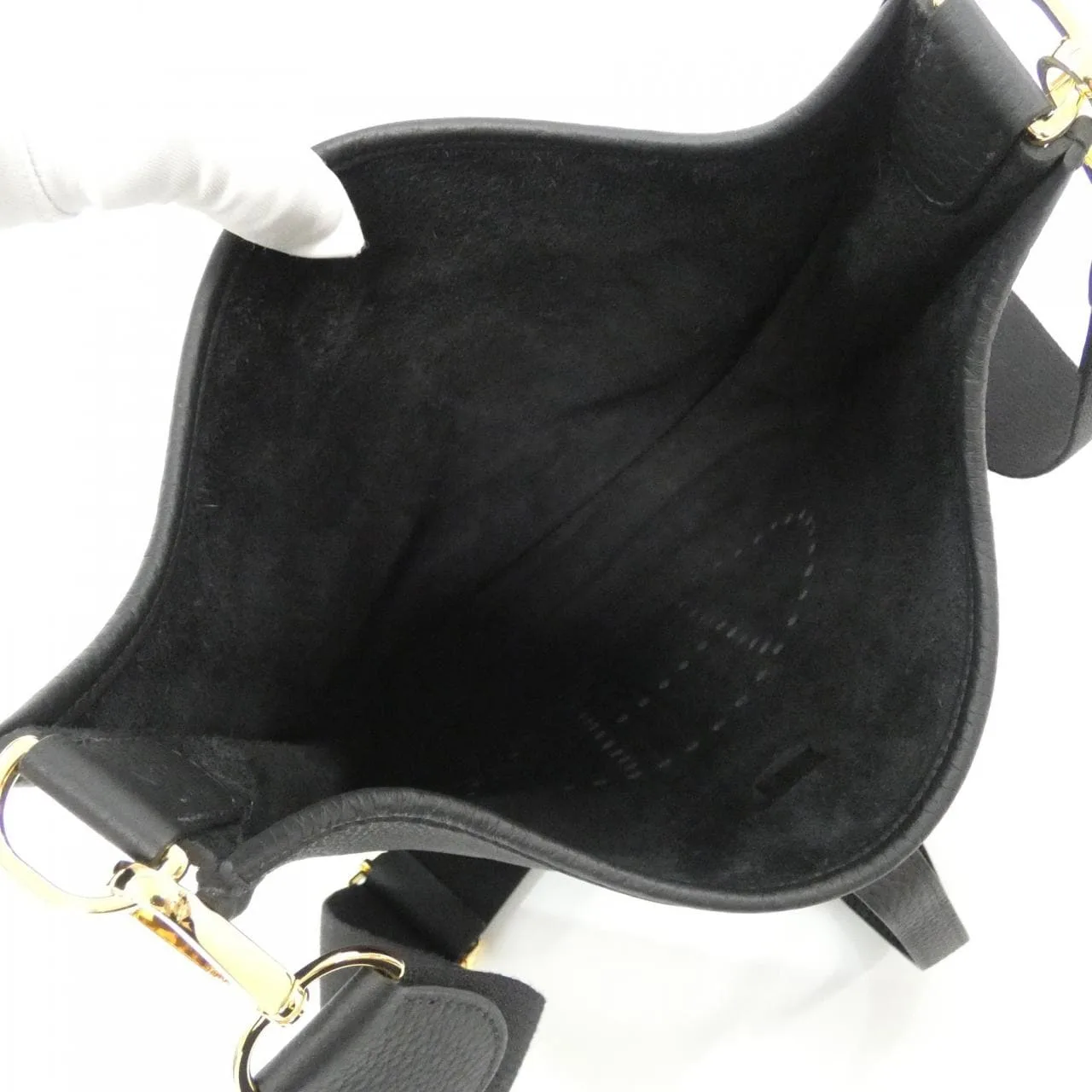 HERMES Evelyne 056277CC Shoulder Clemence Black Clemence Leather Rank A - Thumbnail 5