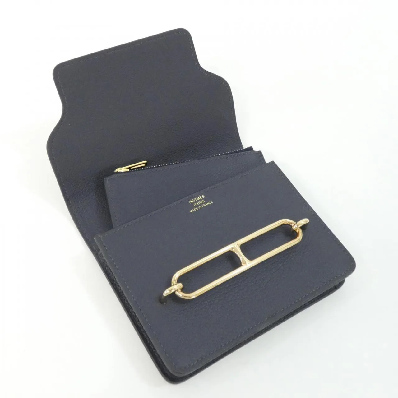 HERMES 082053CP 銀包 藍色 中古品A - 縮圖 8