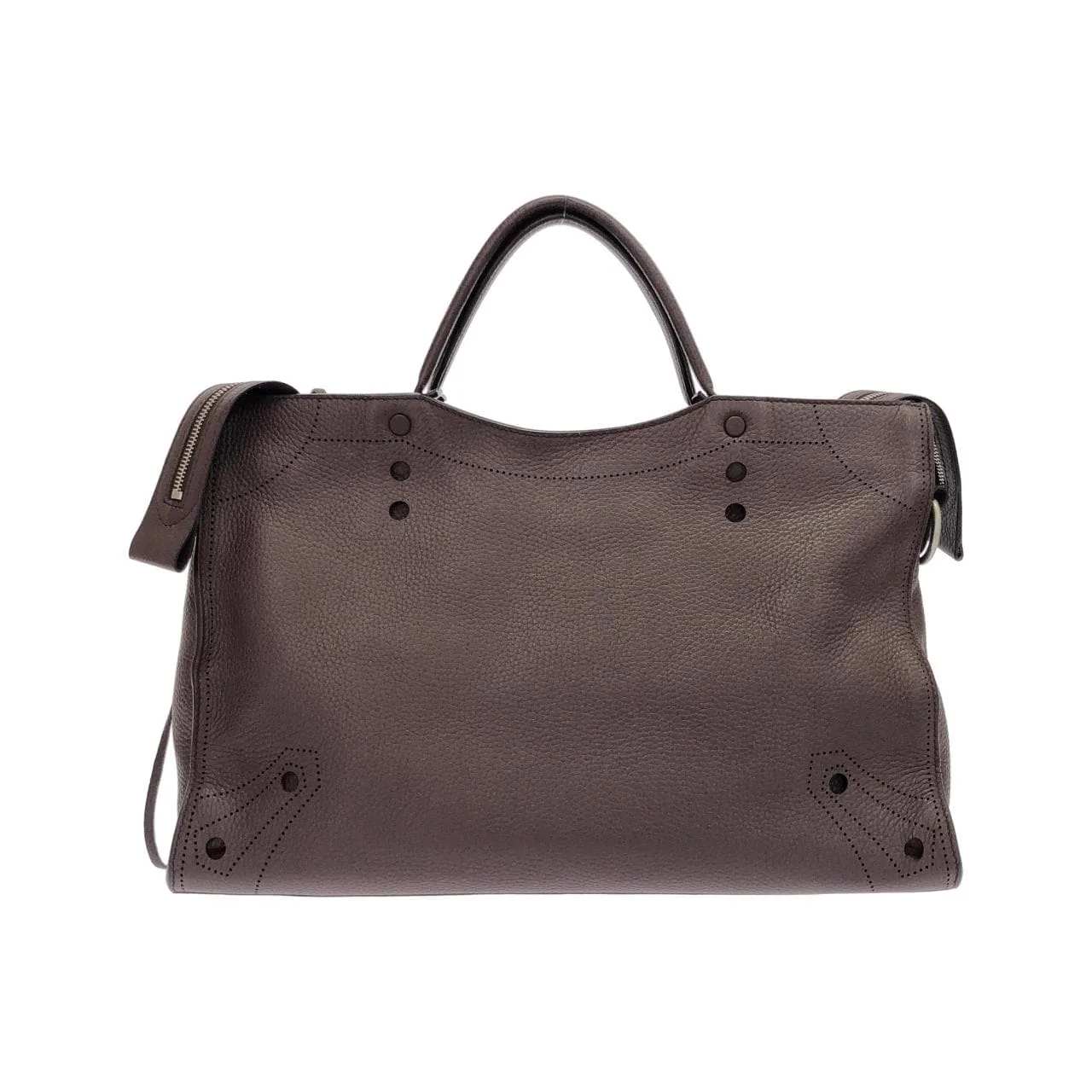 BALENCIAGA Le City 443514 DQ0IN Handbag Leather Black Leather Rank A - Thumbnail 2