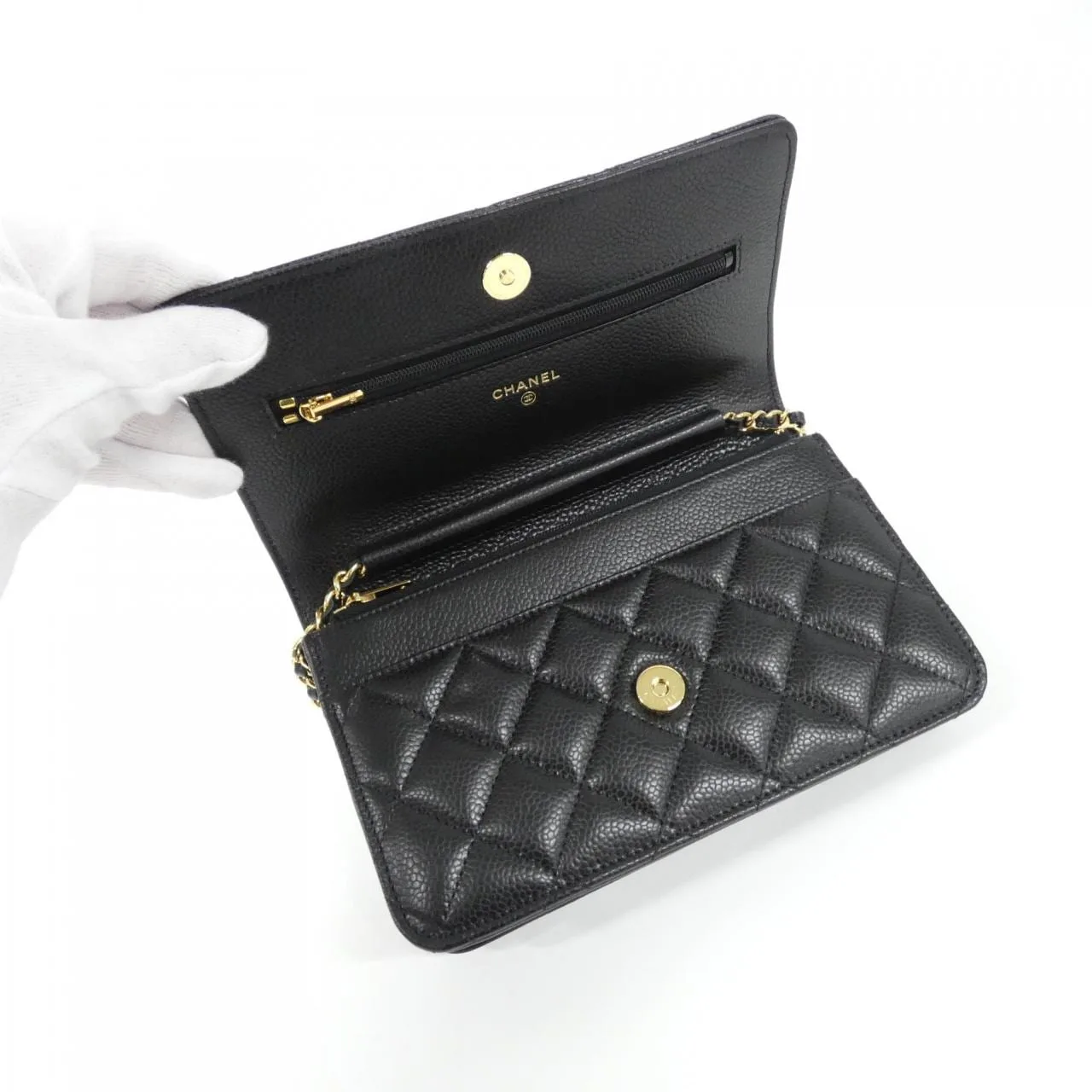 CHANEL Timeless Classic AP0250 Wallet Grained Calfskin Black Grained Calfskin Rank A - Thumbnail 6