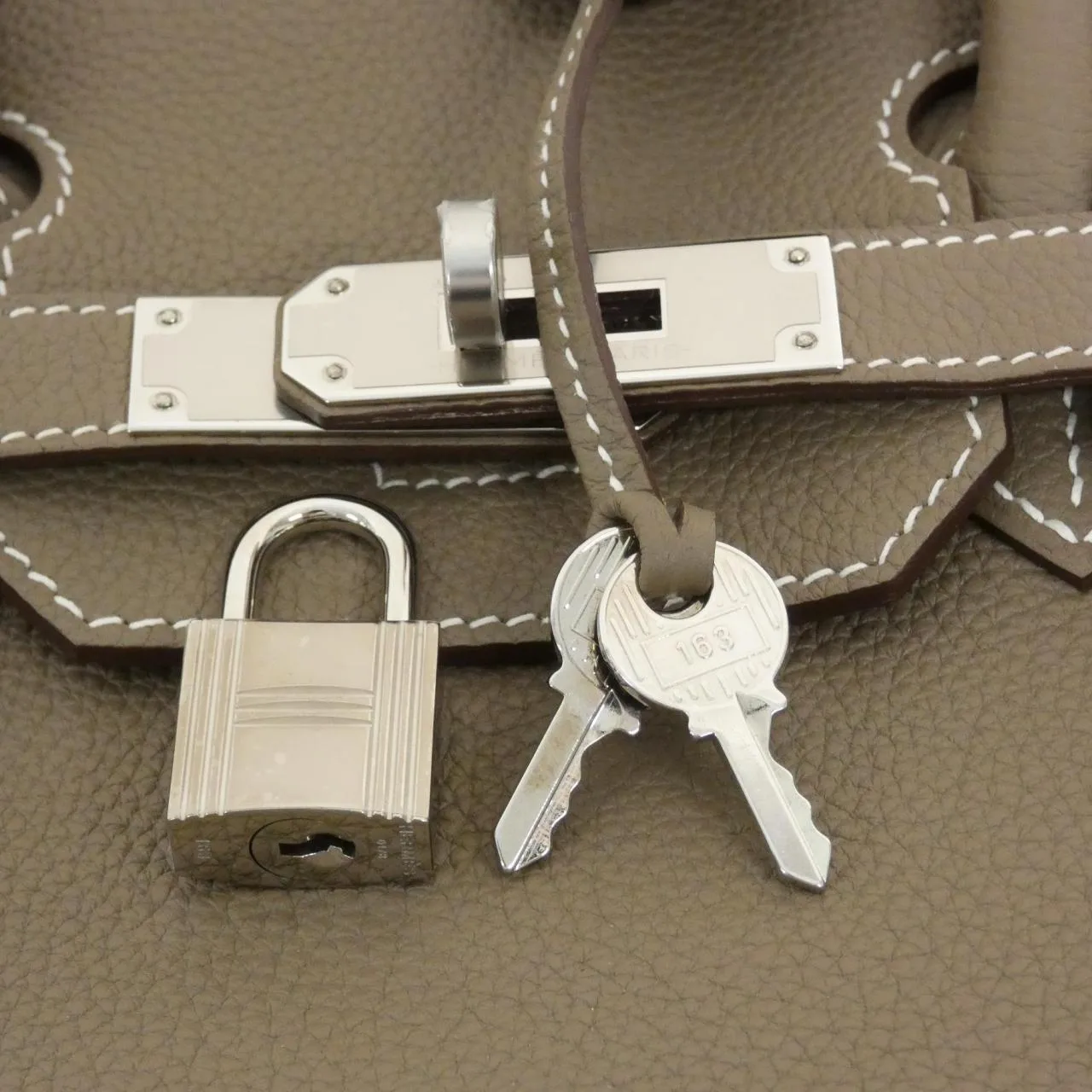 HERMES Birkin 030520CK Handbag Togo Etoupe Togo Leather Rank A - Thumbnail 5