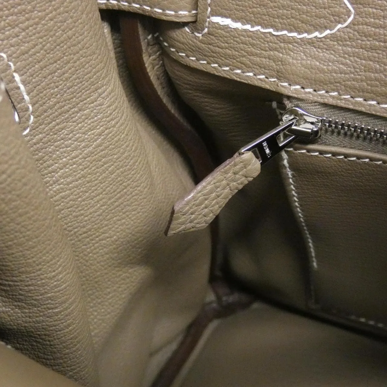 HERMES Birkin 030520CK Handbag Togo Etoupe Togo Leather Rank A - Thumbnail 9