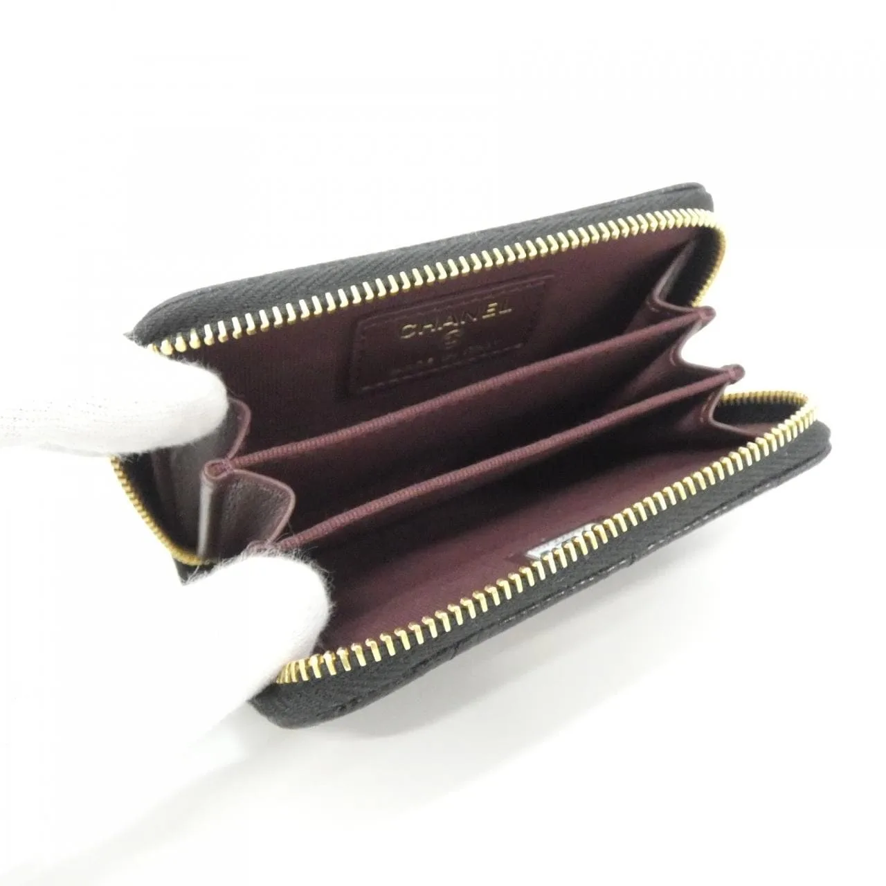 CHANEL Timeless Classic AP0216 Coin Case Grained Calfskin Black Grained Calfskin Rank A - Thumbnail 6