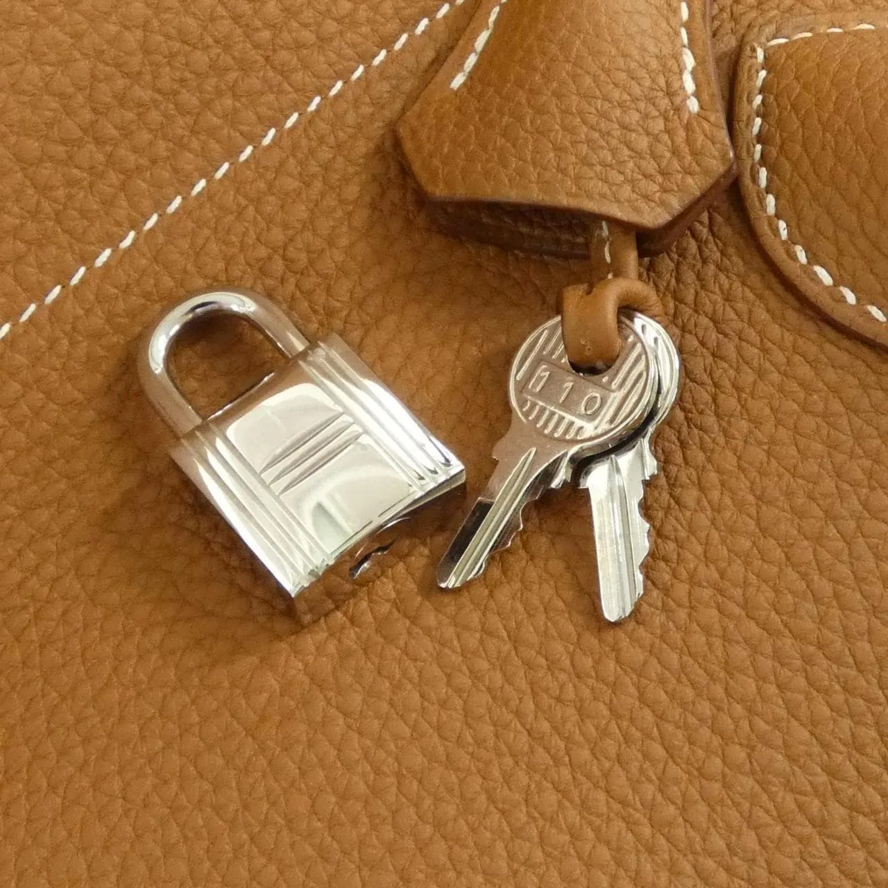 HERMES Bolide 072067CK 手提包 Togo 金色 Togo 牛皮 中古品A - 縮圖 5