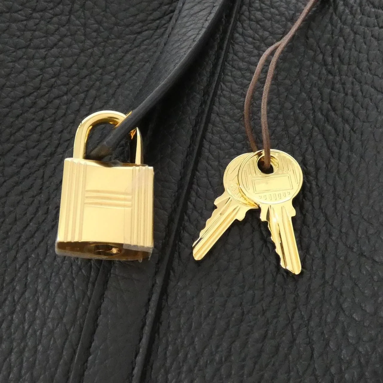 HERMES Picotin 060991CC Handbag Clemence Black Clemence Leather Rank A - Thumbnail 3