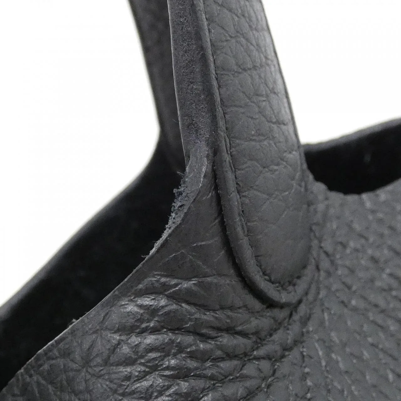 HERMES Picotin 060991CC Handbag Clemence Black Clemence Leather Rank A - Thumbnail 4