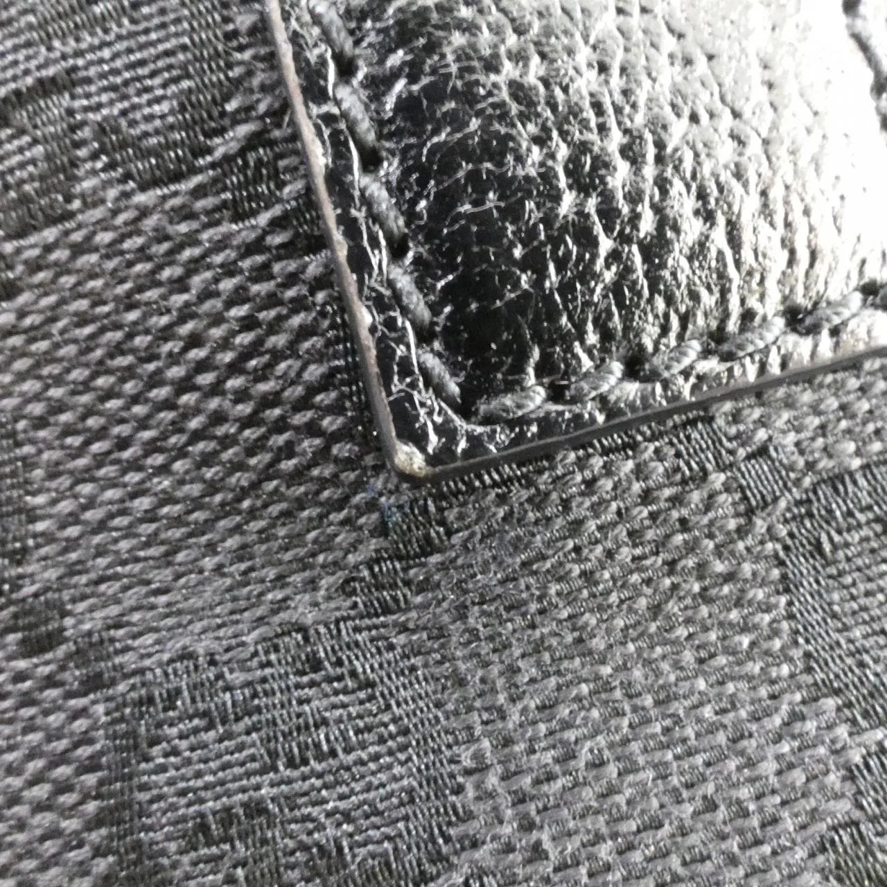 GUCCI 113009 Handbag Canvas Black Canvas - Thumbnail 3