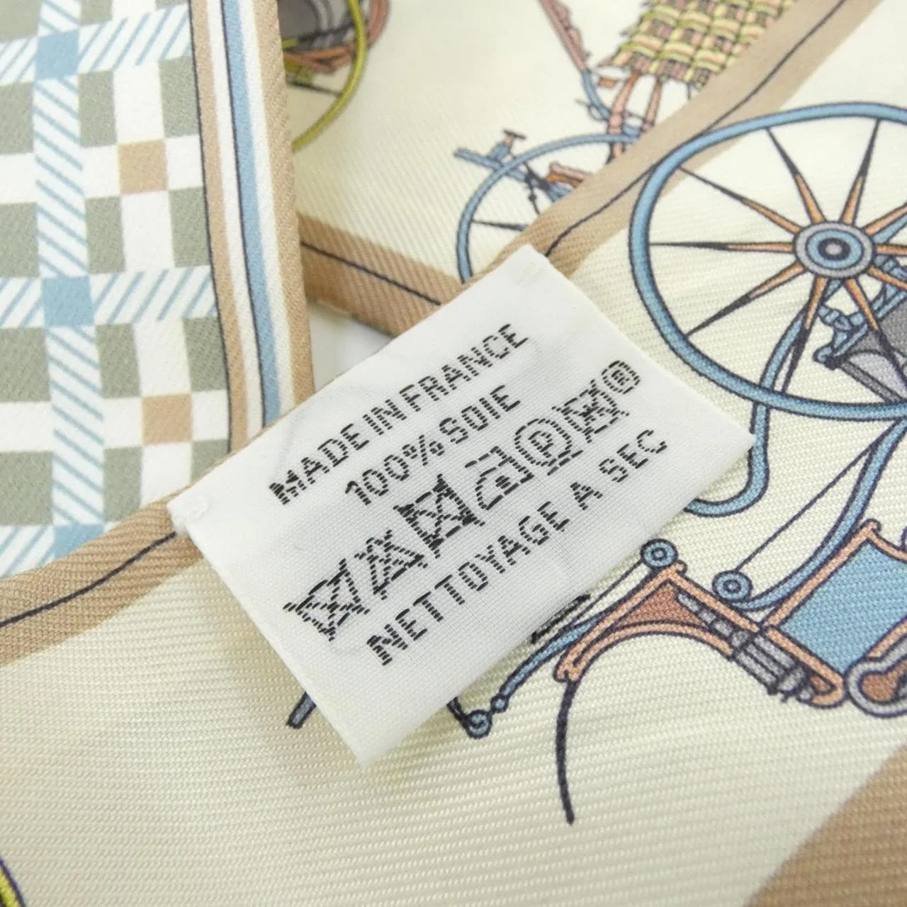 HERMES 064108S Scarf Beige Rank A - Thumbnail 3