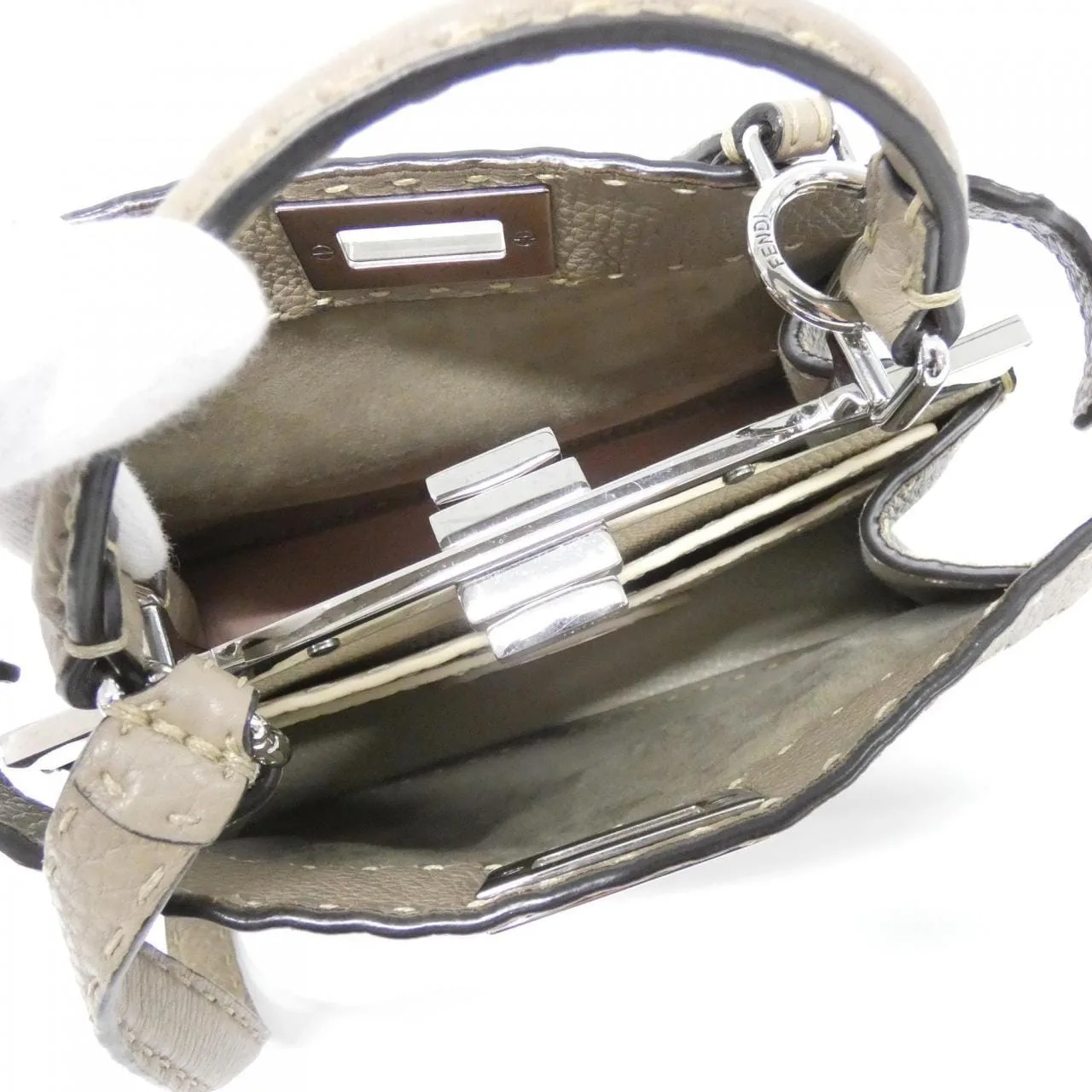 FENDI Peekaboo 8BN327 ADYL Handbag 黑色 中古品A - 縮圖 6