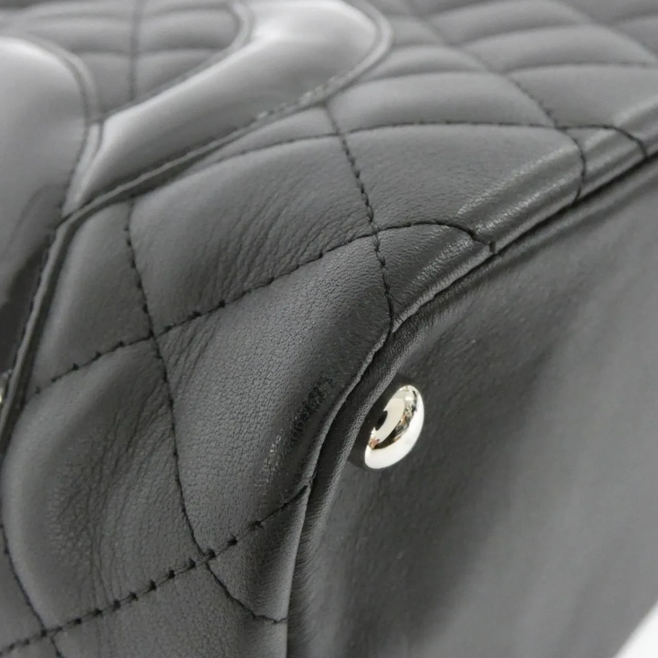 CHANEL Cambon 25167 Handbag Patent Leather 3