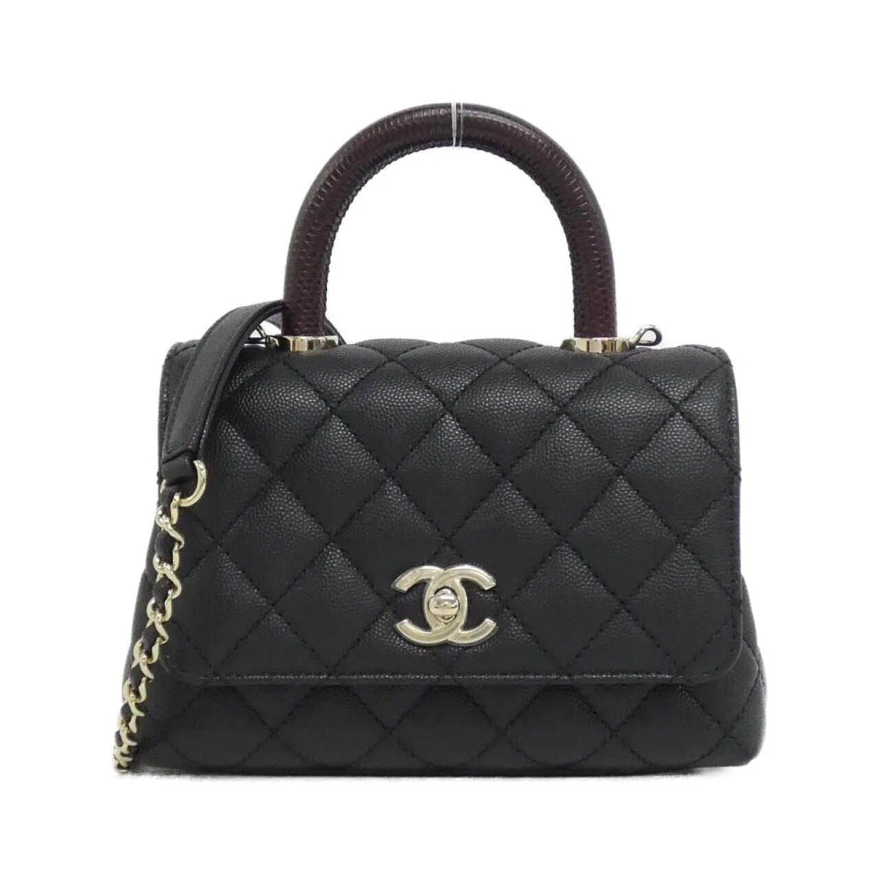 CHANEL Coco Handle AS2215 手提包 荔枝紋牛皮
