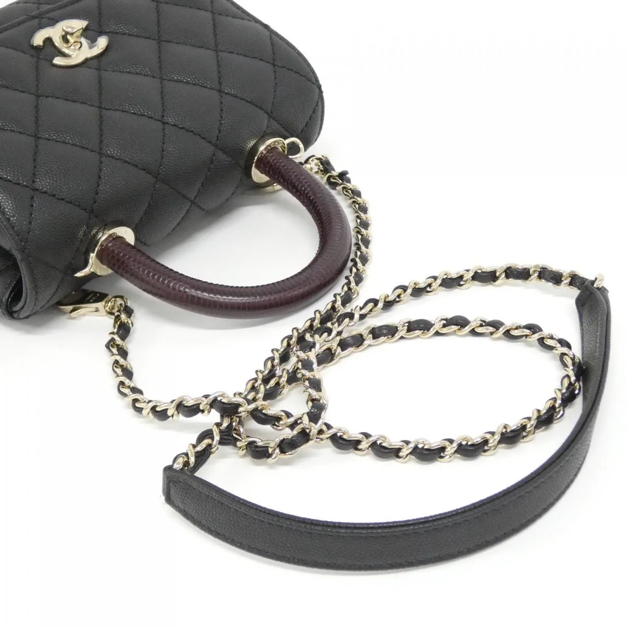 CHANEL Coco Handle AS2215 手提包 荔枝紋牛皮 5