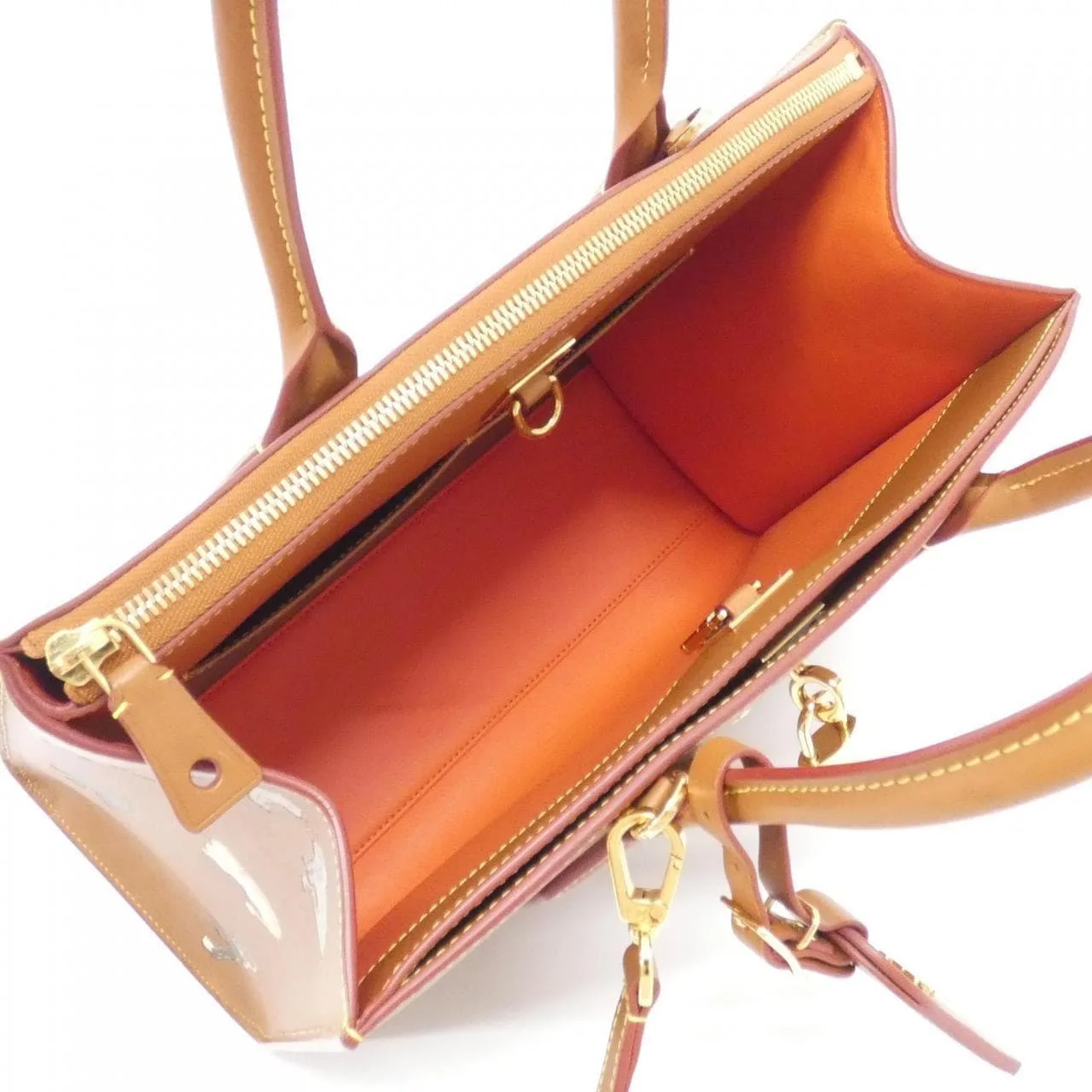 LOUIS VUITTON Steamer M52969 Handbag Lambskin Camel Lambskin Rank A - Thumbnail 9