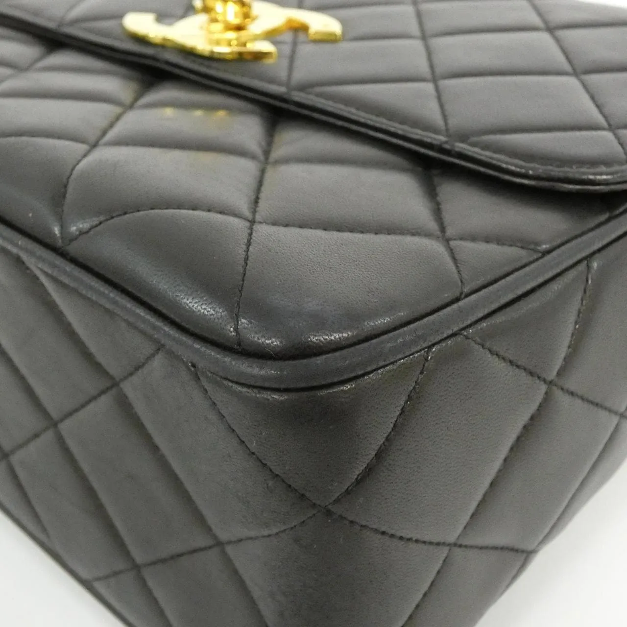 CHANEL Shoulder Lambskin 黑色 羊皮 中古品A - 縮圖 3