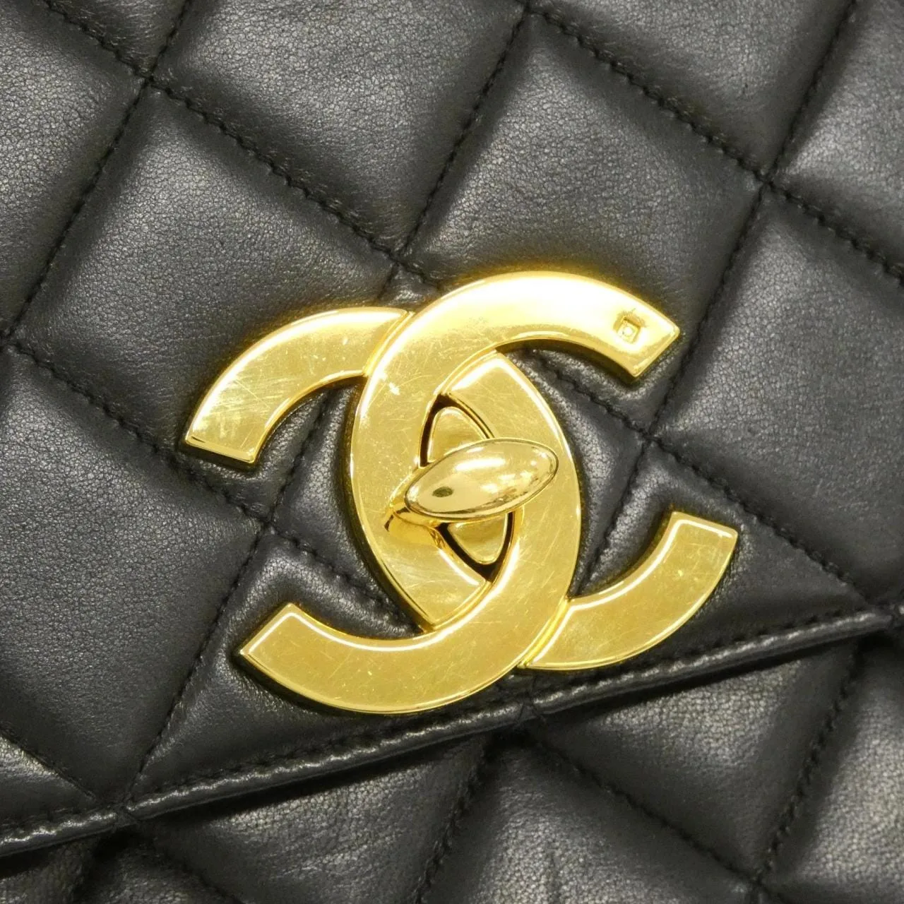 CHANEL Shoulder Lambskin 黑色 羊皮 中古品A - 縮圖 4