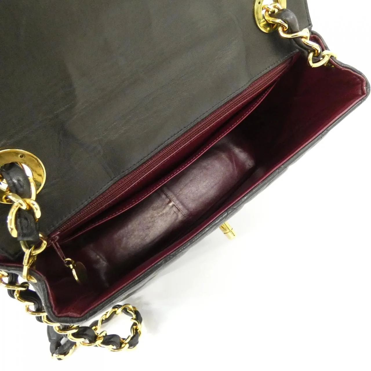 CHANEL Shoulder Lambskin 黑色 羊皮 中古品A - 縮圖 9