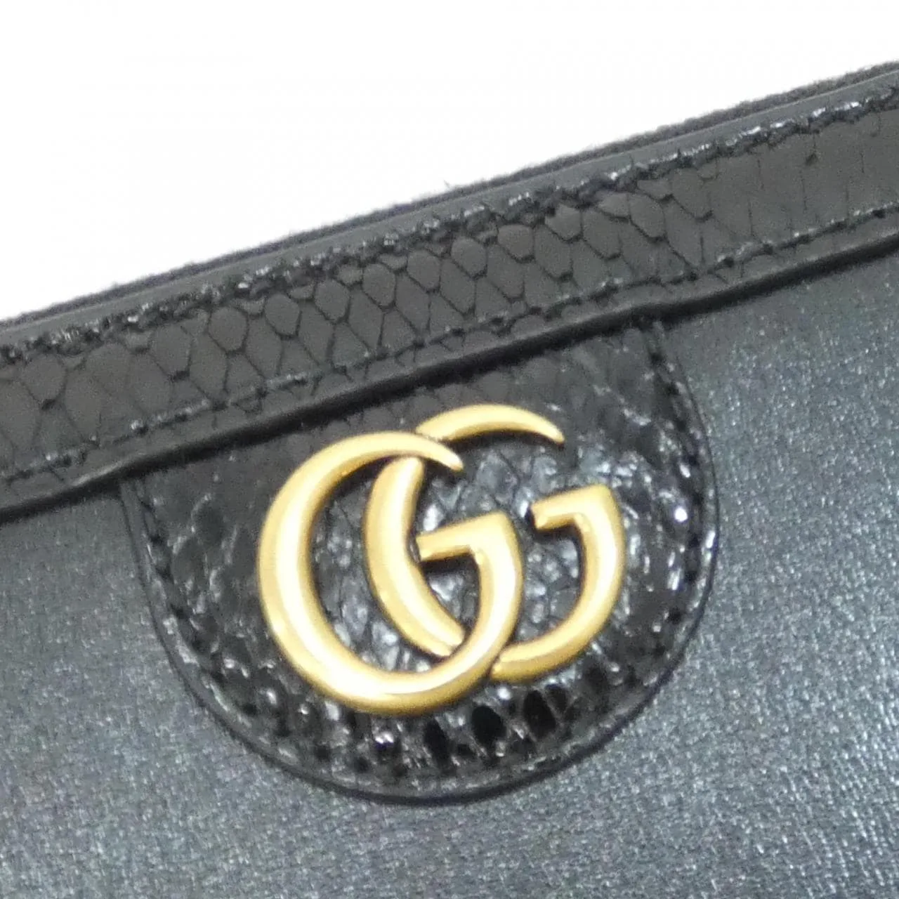 GUCCI 706844 10OTT Wallet Python Black Python Rank A - Thumbnail 8