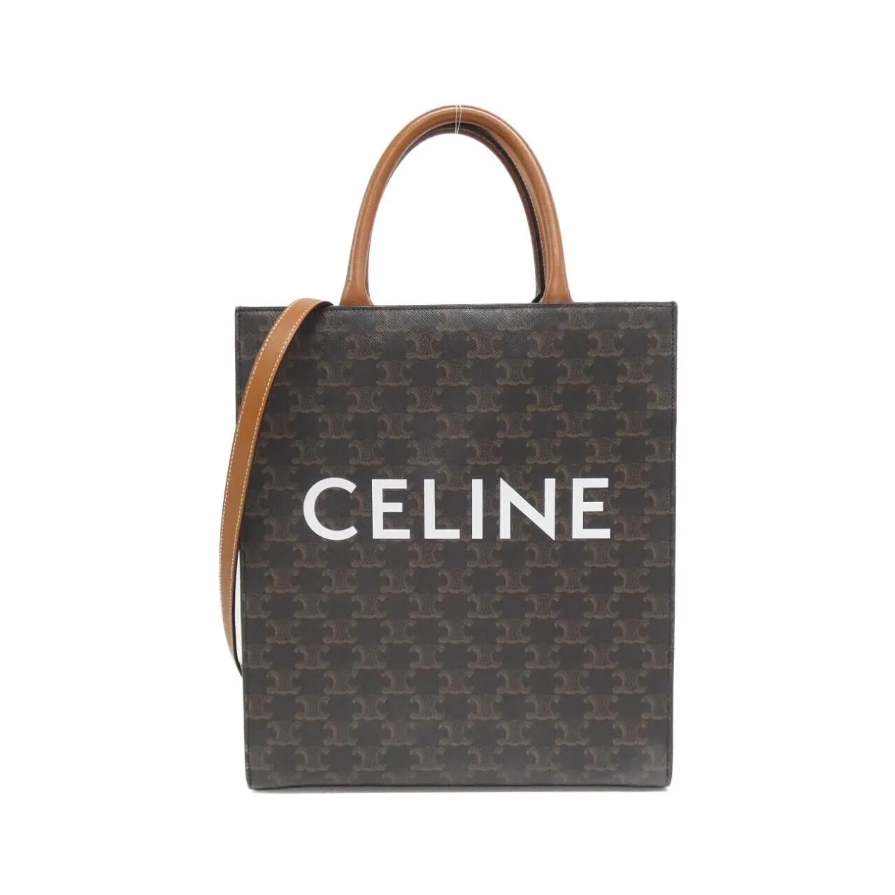 CELINE Cabas 191542BZK Handbag Canvas Black