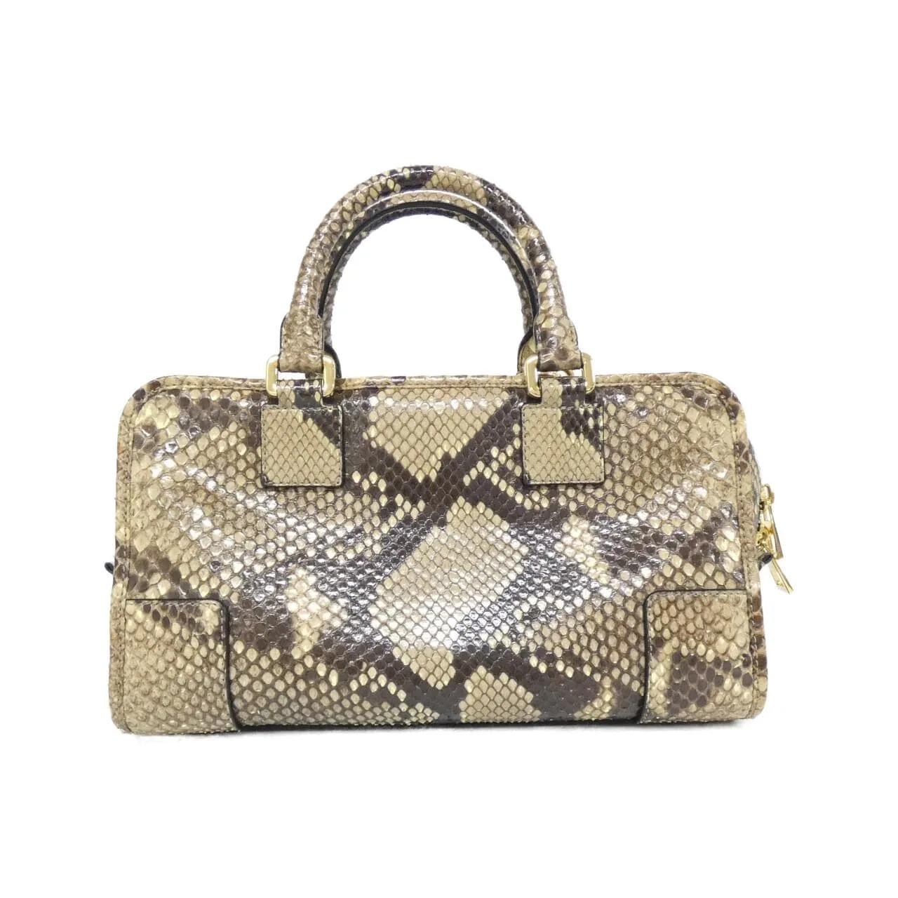 LOEWE Amazona Handbag Python Black Python Rank A - Thumbnail 2