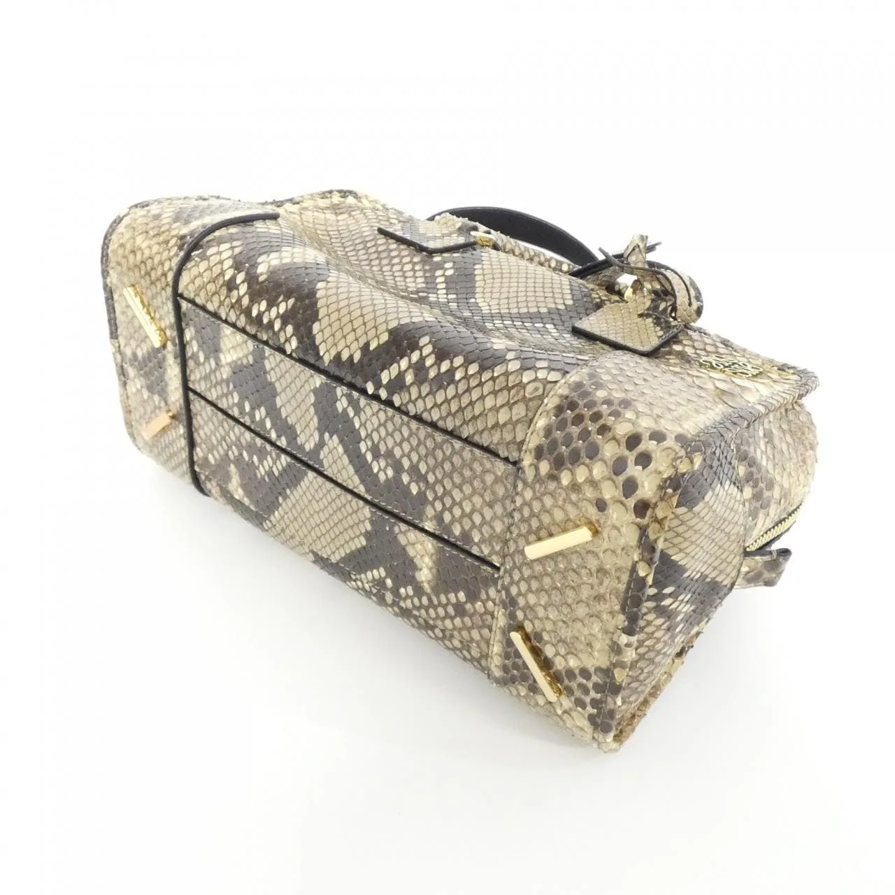 LOEWE Amazona Handbag Python Black Python Rank A - Thumbnail 3